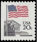 #1896b 20c Flag over Supreme Court Booklet Single 1981 Mint NH