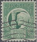 # 908 1c Four Freedoms 1943 Used