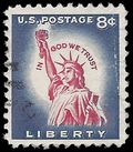 #1042 8c Statue of Liberty 1958 Used