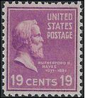 # 824 19c Presidential Series Rutherford B. Hayes 1938 Mint NH