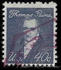 #1292 40c Prominent Americans Thomas Paine 1968 Used