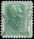 #1209a 1c Andrew Jackson Tagged 1966 Used
