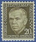 #1289a 20c Prominent Americans General George C. Marshall 1973 Mint NH