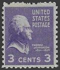 # 807 3c Presidential Issue-Thomas Jefferson 1938 Mint NH