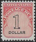 Scott J100 $1.00 US Postage Due Shiny Gum 1959 Mint NH