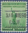 # 899 1c Statue of Liberty 1940 Used Precancel SAN DIEGO CALIF.