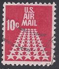 Scott C 72 10c US Air Mail Fifty Star Runway 1968 Used