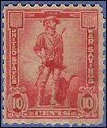 WS7 10c U.S. Savings Stamps 1942 Mint H Faults Crease Filler