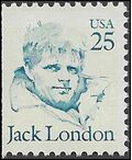 #2182a 25c Great Americans Jack London Booklet Single 1988 Mint NH