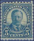 # 586 5c Theodore Roosevelt 1924 Used