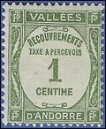 Andorra French Administration #J16 1935 Mint H