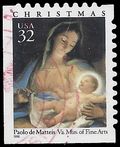 #3112 32c Madonna and Child Booklet Single 1996 Used