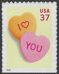 #3833 37c Candy Hearts Booklet Single 2004 Mint NH
