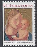 #2578a 29c Madonna and Child Booklet Single 1991 Mint NH