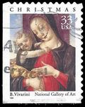 #3355 33c Madonna and Child Booklet Single 1999 Used