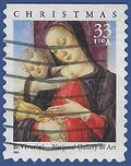 #3355 33c Madonna and Child Booklet Single 1999 Used