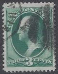 # 136a 3c George Washington "I" Grille 1870 Used