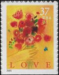 #3898 37c Love Flower Bouquet Booklet Single 2005 Mint NH