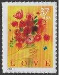 #3898 37c Love Flower Bouquet Booklet Single 2005 Mint NH