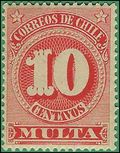 Chile #J46 1898 Mint NH Toned Gum