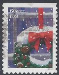 #5146 (47c Forever) Wreath in Window Booklet Single 2016 Used