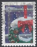 #5146 (47c Forever) Wreath in Window Booklet Single 2016 Used