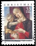 #3355 33c Madonna and Child Booklet Single 1999 Used