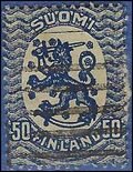 Finland #  97 1919 Used Paper on Back