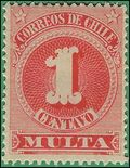 Chile #J43 1898 Mint NH