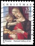 #3355 33c Madonna and Child Booklet Single 1999 Used