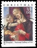 #3355 33c Madonna and Child Booklet Single 1999 Used
