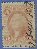 Scott R 23c 5c US Internal Revenue - Agreement 1862-1871 Used Faults