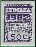 Indiana State Revenue SRS #D258 50c Intangibles Tax 1962 Mint NH Minor Crease