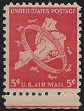 Scott C 38 5c US Airmail New York City The 5 Boroughs 1948 Mint NH