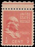 # 803 1/2c Presidential Issue Benjamin Franklin 1938 Mint NH