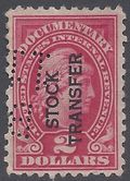 Scott RD 31 $2.00 Stock Transfer Stamp: Liberty 1928 Used Perfin