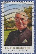 #5241 (49c Forever) Father Theodore Hesburgh 2017 Used