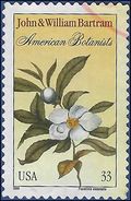 #3314 33c John & William Bartram American Botanists 1999 Used