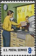 #1489 8c Postal Service Employees Stamp Counter 1973 Mint NH