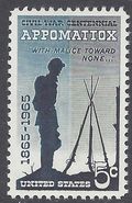 #1182 5c Appomattox 1865 Civil War Centennial 1965 Mint NH