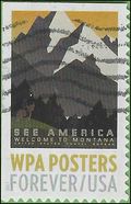 #5180 (49c Forever) WPA Posters See America Welcome to Montana  2017 Used