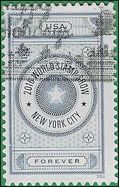#5062 World Stamp Show NY Blue 2016 Used
