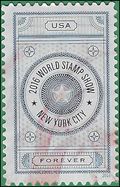 #5062 World Stamp Show NY Blue 2016 Used