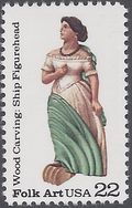 #2241 22c Woodcarved Figurines Ship Figurehead 1986 Mint NH