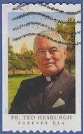 #5242 (49c Forever) Father Theodore Hesburgh Coil Single 2017 Used