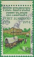 #1542 10c 200th Anniversary Fort Harrod Kentucky 1974 Used