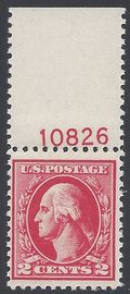 # 526 2c George Washington Plate # Single 1920 Mint NH