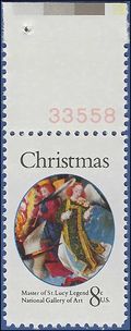 #1471 8c Christmas Angels P# 1972 Mint NH