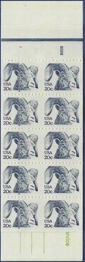 #1949a BK142 Bighorn Sheep Misperf Error Complete Booklet Pl#10 1982 Mint NH