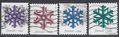 #5031-5034 Geometric Snowflakes Set/4 2015 Used